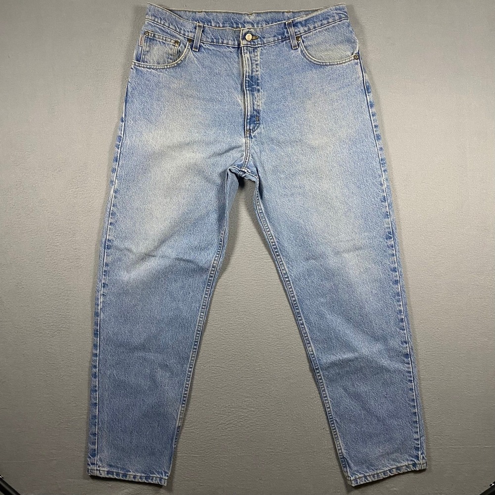 VTG Carhartt B17STW Relaxed‎ Fit Tapered Leg Light Wash Denim Jeans Mens 38x32